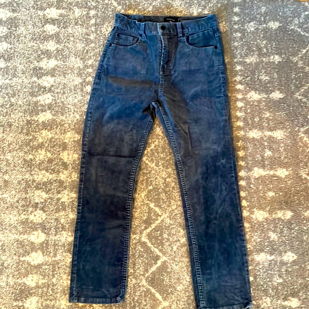 Boys size 12 Quicksilver corduroy pants.  Gray/blue